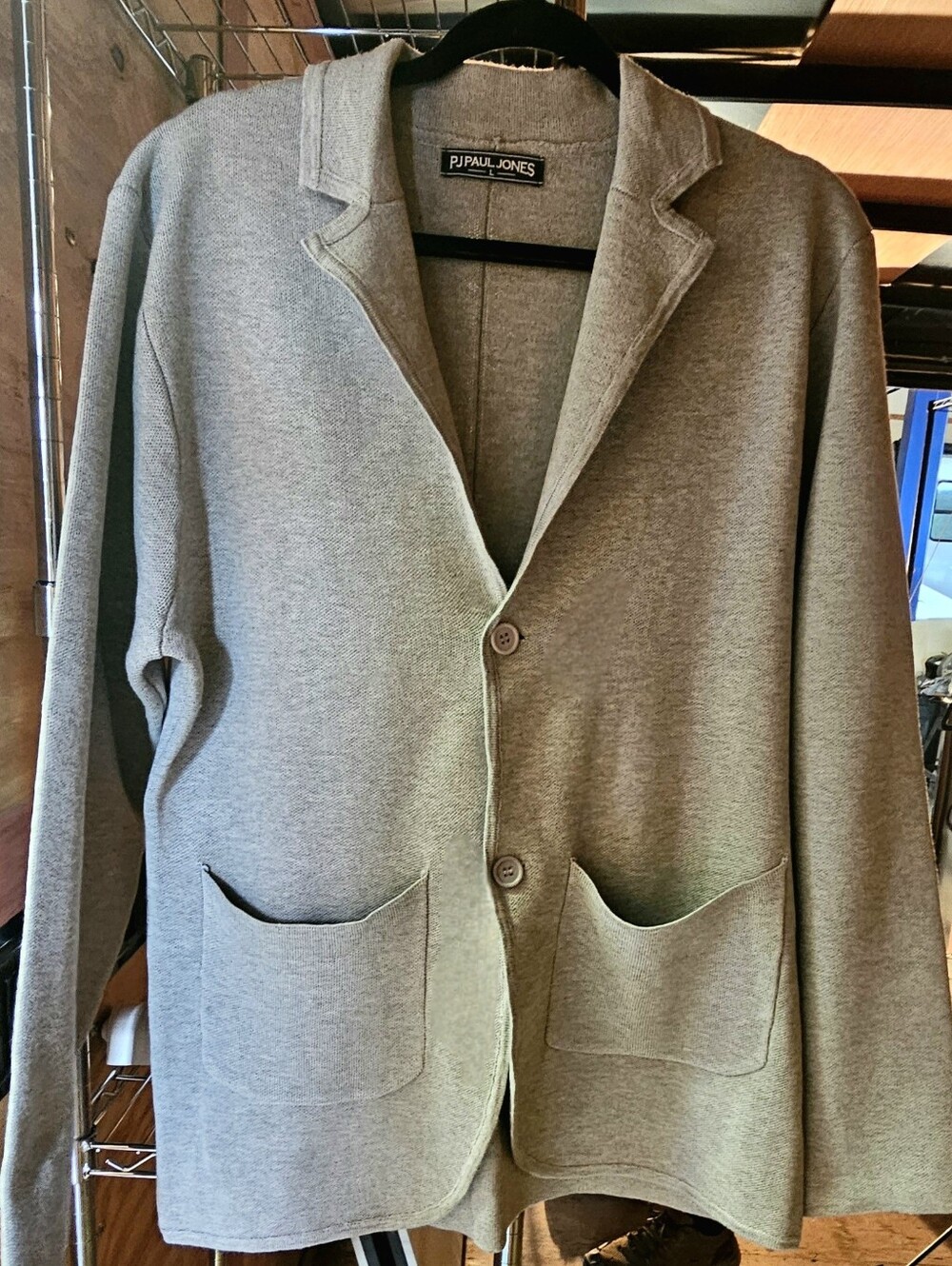 PJ PAUL JONES Men's Cardigan Sweater Shawl Collar Button Down Knit Blazer Jacket